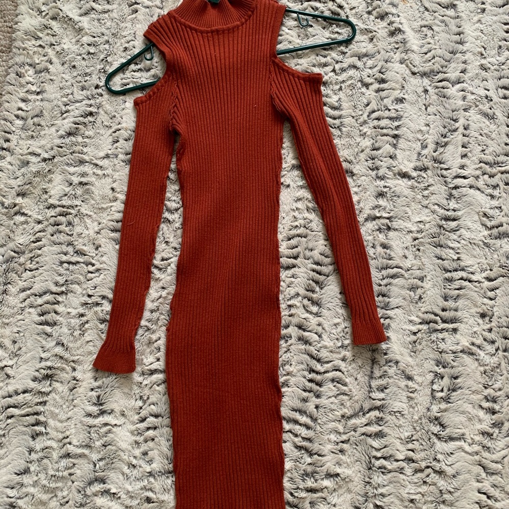 Ribbed Cut Out Dress